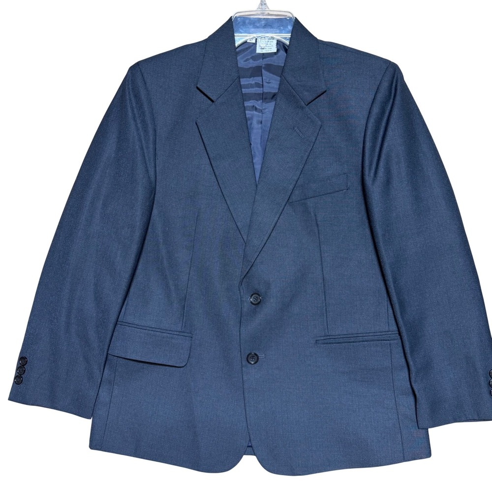 Go‎ Italiano Mens Navy Blue Cashmere Blend Two Button Blazer Sport Coat Size M